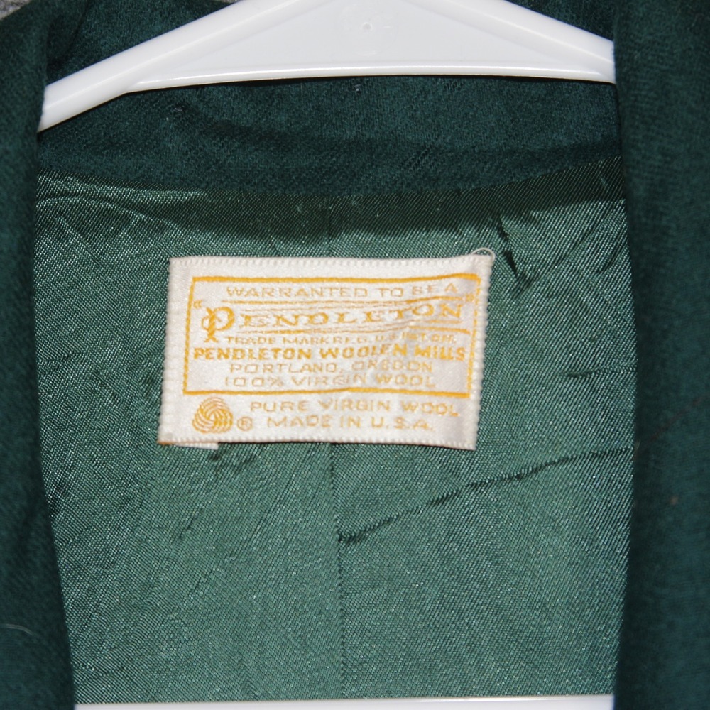 Pendleton Wool Blazer Jacket Forest Green Single … - image 2